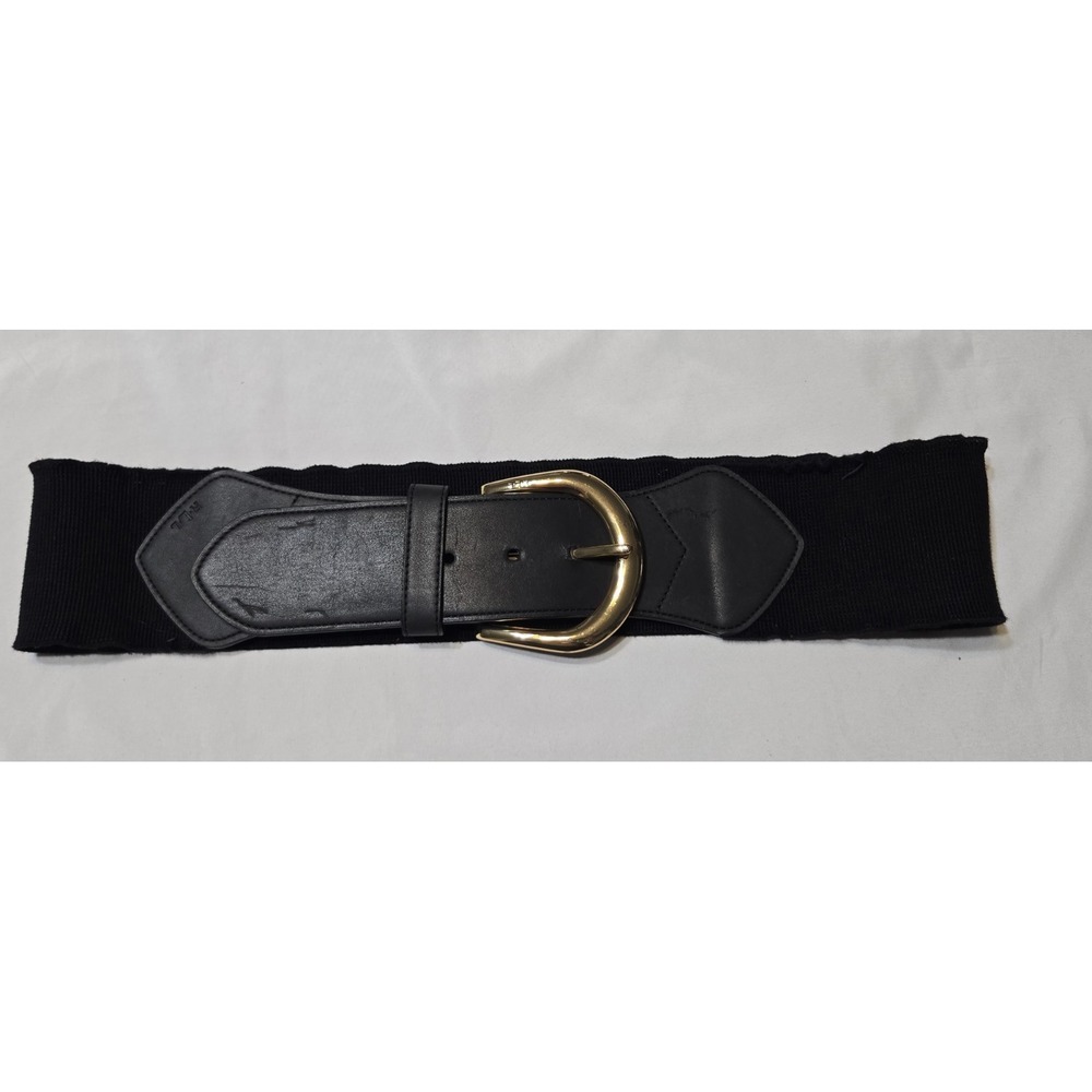 Lauren Ralph Lauren Wide Black Stretchy Womens Belt 29-31" Quiet Lux